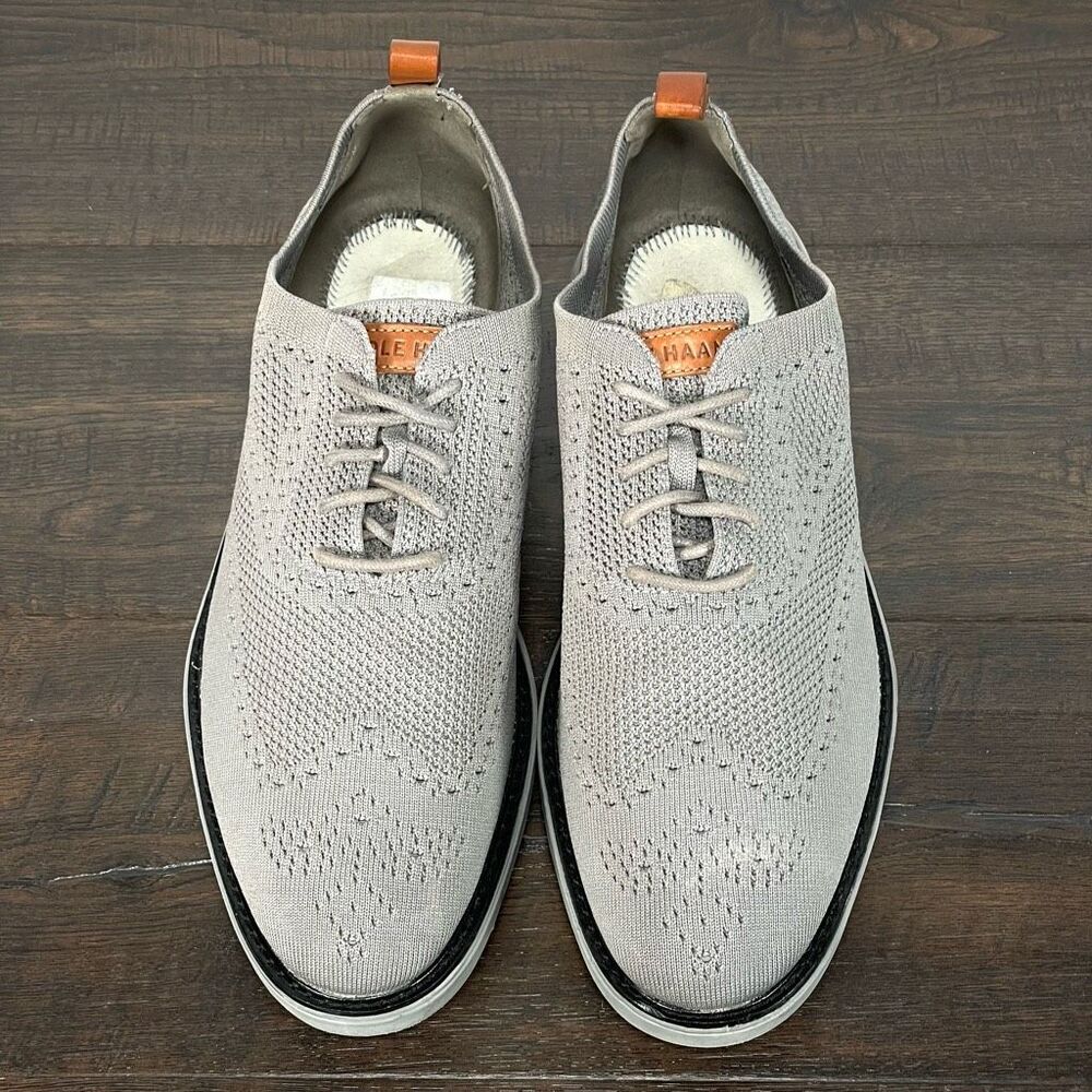 Cole Haan Grandevolution Mens 10.5 Grey Stitchlite Oxford Derbys - Picture 7 of 11